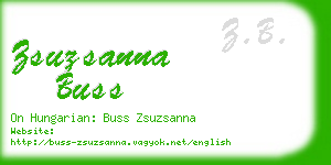 zsuzsanna buss business card